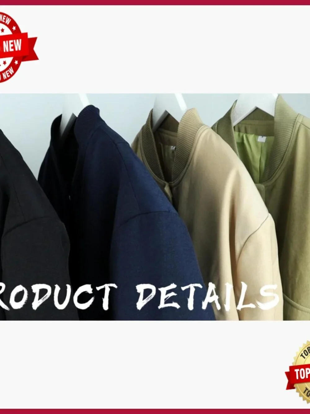Cropped Bomber Jacket Button Down Varsity Shacket with Pockets